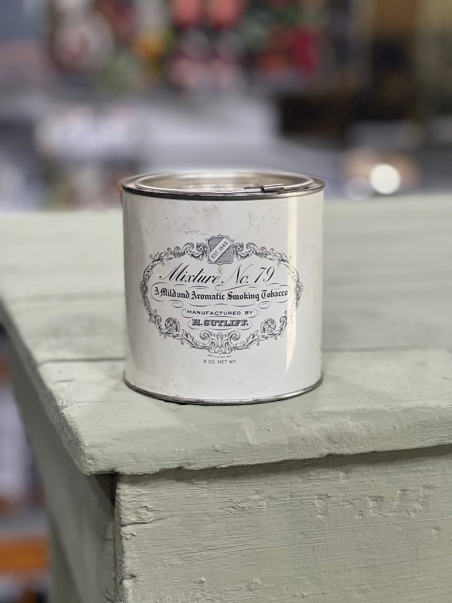 Vintage H. Sutliff Mixture Number 79 Pipe Tobacco White Tin 