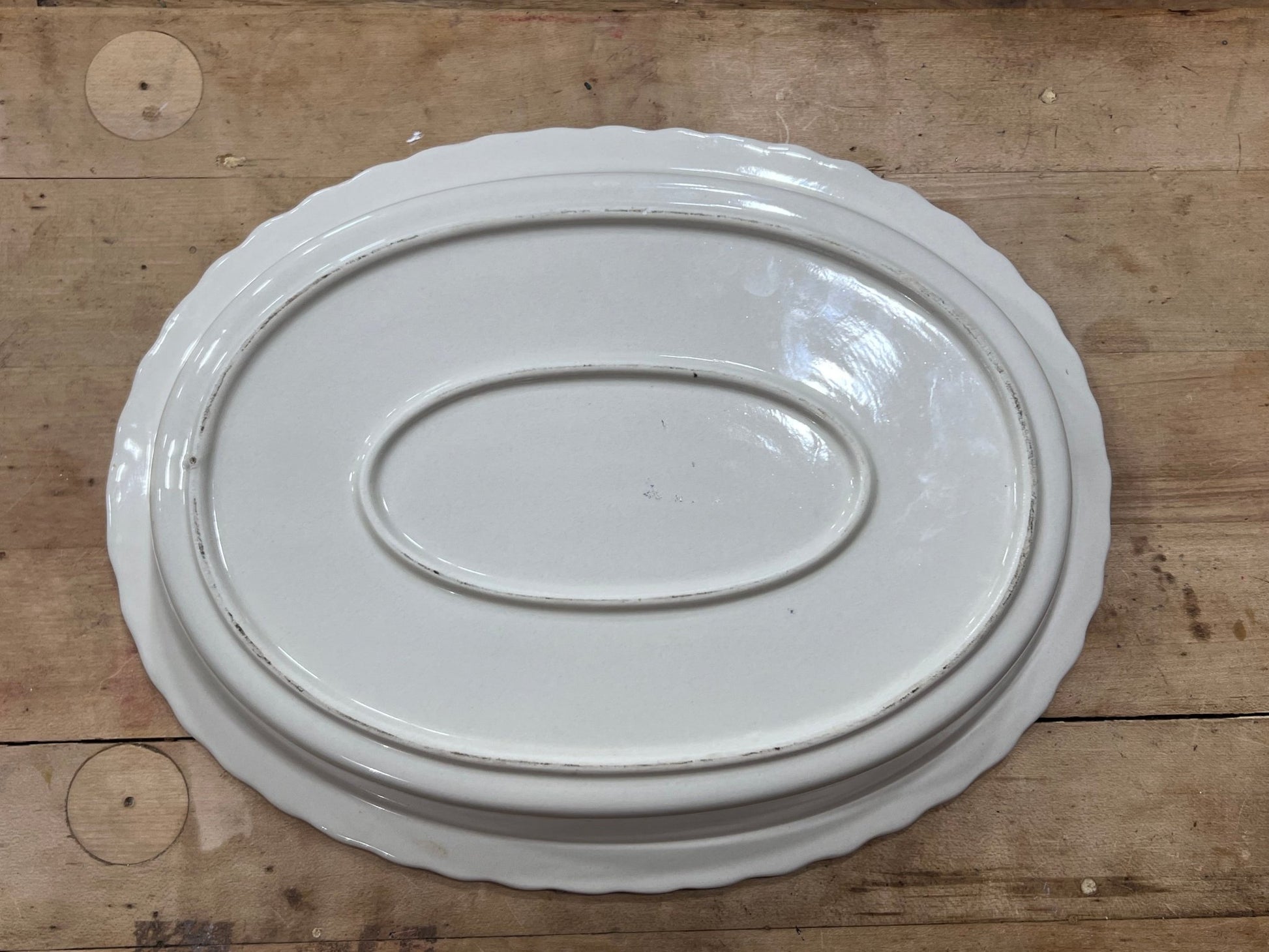 Vintage Hand-Painted Apple Ceramic Oval Casserole & Baking Dish - The Mustard Seed Collection, The Seed
