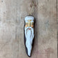 Vintage Hand-Painted Ceramic Father Christmas Log Ornament - Old World Santa - The Mustard Seed Collection, The Seed