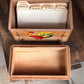 Painted Rooster Wooden Recipe Box with A–Z Dividers – Finger-Jointed Farmhouse Kitchen Box