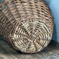 Vintage Handwoven Willow Gathering Basket with Twisted Handle – 15" Farmhouse Basket