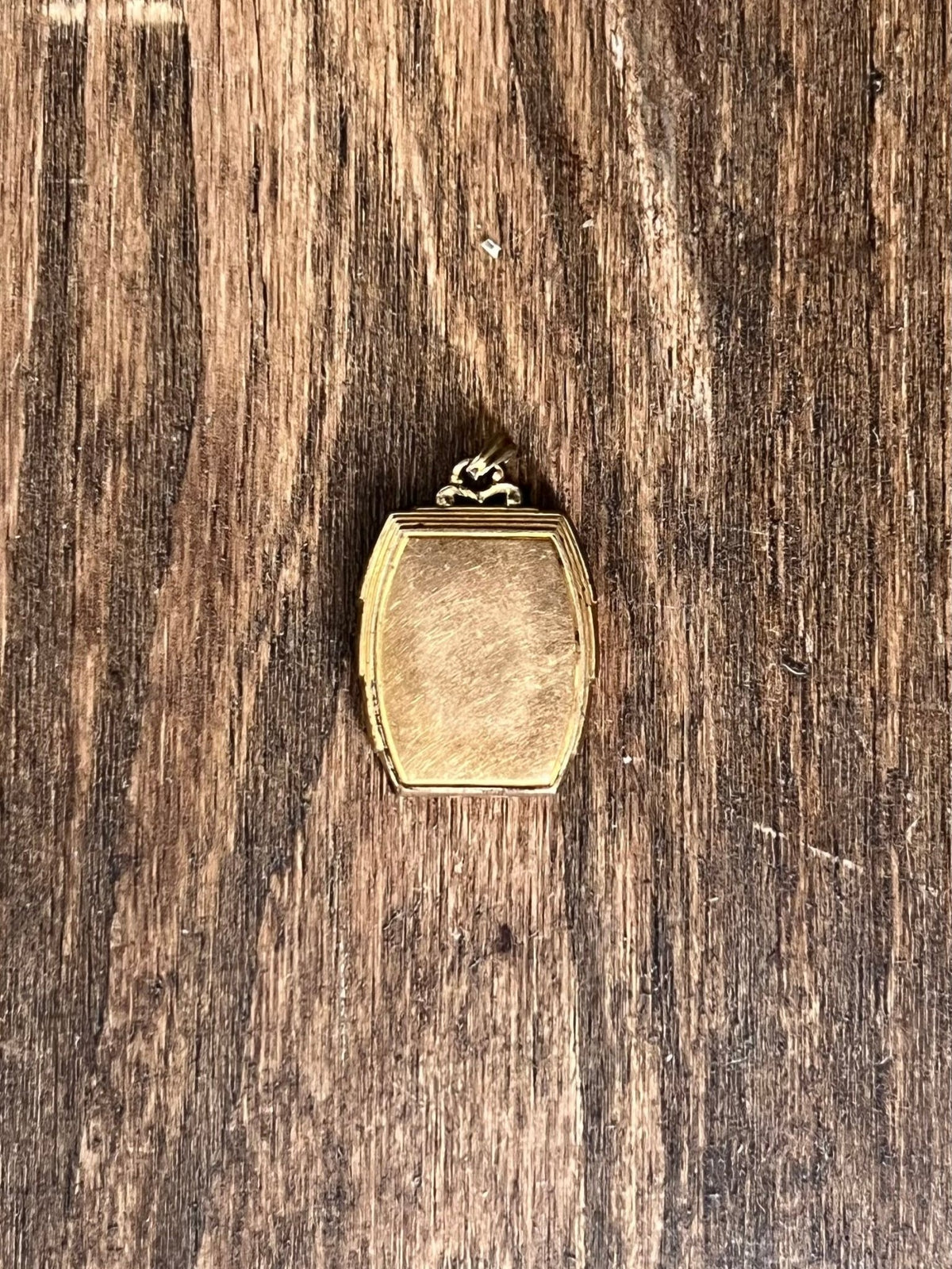 Vintage Hayward Art Deco Rectangular Locket – 1/20 12K Gold Filled Engine-Turned Pendant