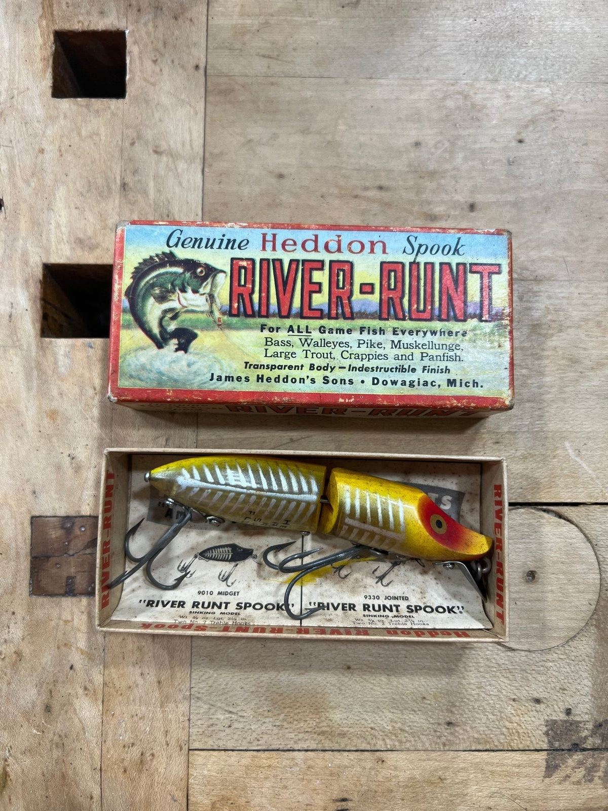 Vintage Heddon River Runt Spook Lure - The Mustard Seed Collection, The Seed