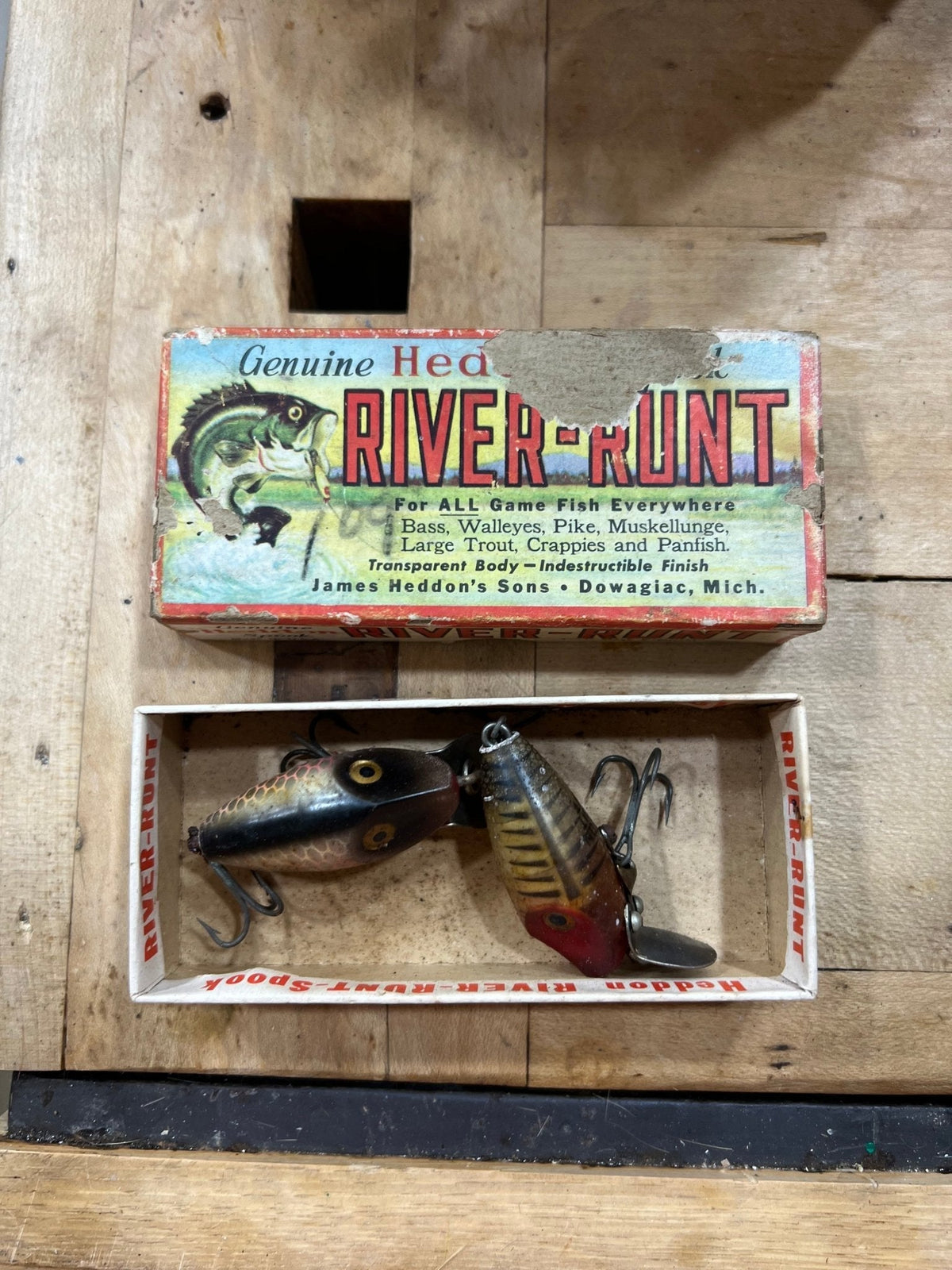 Vintage Heddon River Runt Spook Lure - The Mustard Seed Collection, The Seed