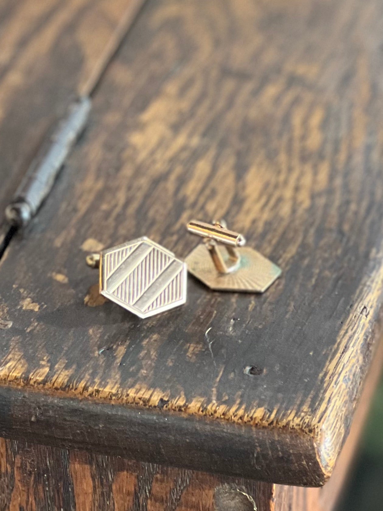 Vintage Hexagonal Cufflinks