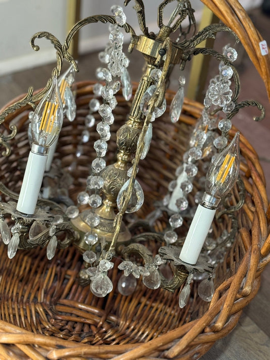 Vintage Hollywood Regency Chandelier - The Mustard Seed Collection, The Seed
