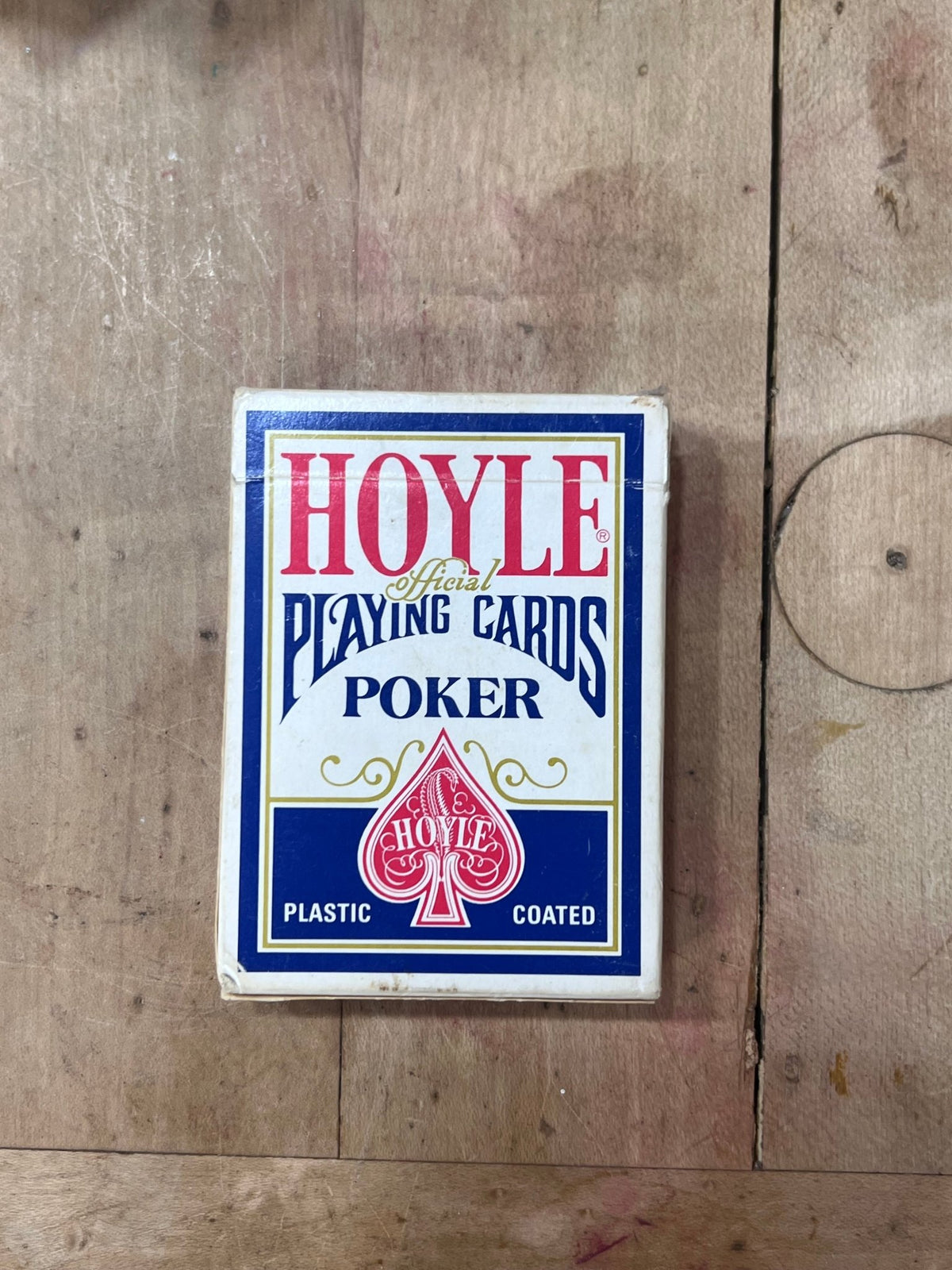 Vintage Hoyle official poker playing cards-blue Shell back and Nevada finish 