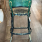 Vintage Industrial Distressed Metal Bar Stool - 35" Tall Counter Seating - The Mustard Seed Collection, The Seed