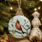 Vintage Cardinal Glass Ornament