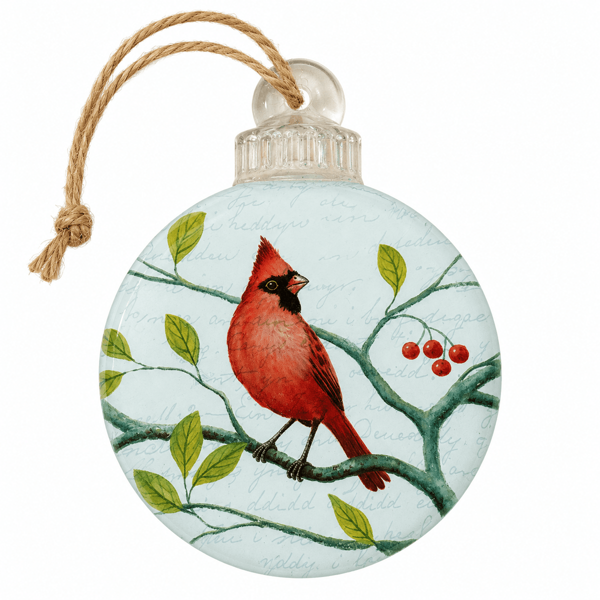 Vintage-Inspired Cardinal Glass Christmas Ornament Lancaster & Vintage