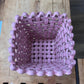 Vintage-Inspired Ceramic Woven Basket Planter with Rose Detail 