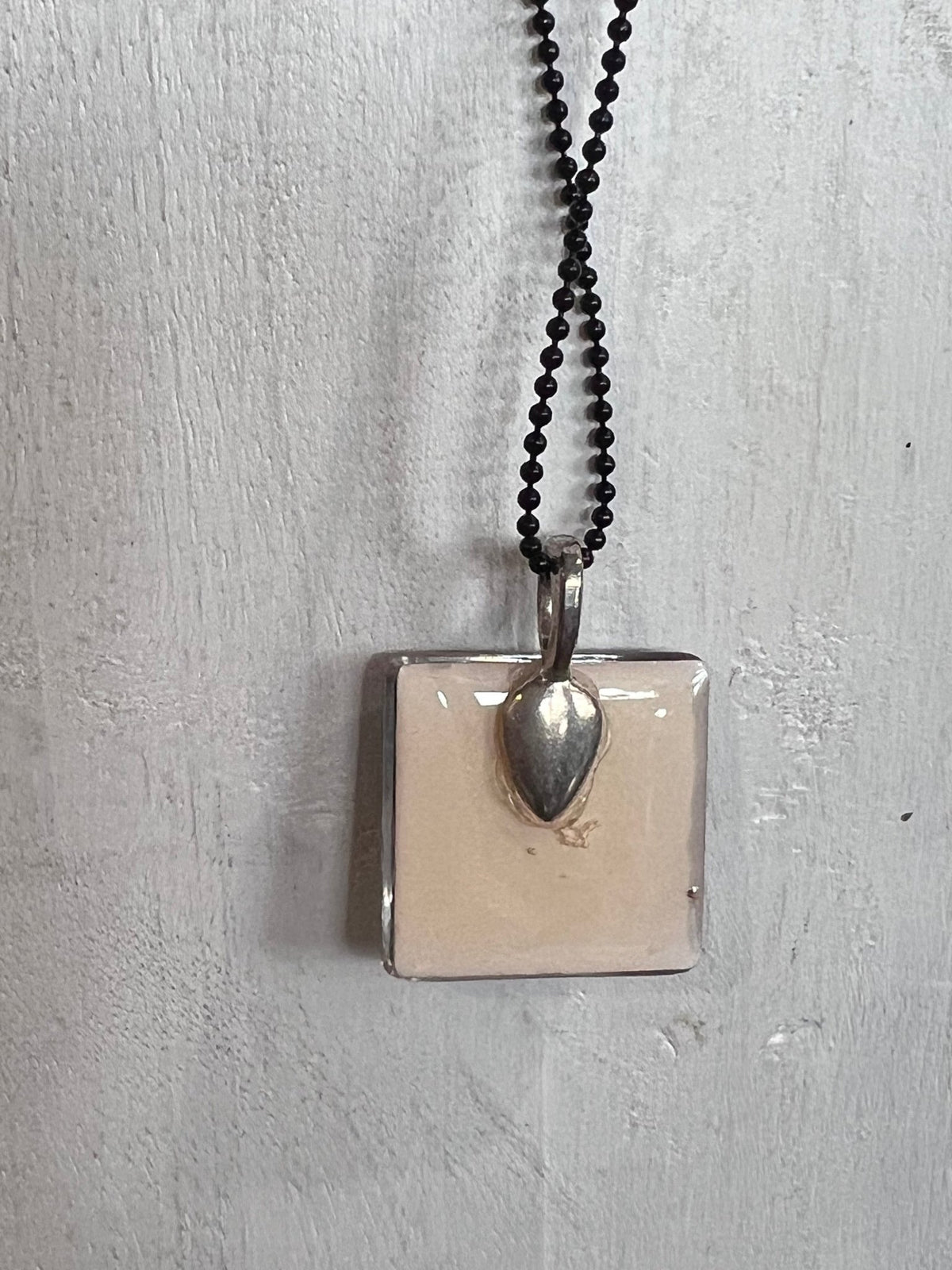Vintage-Inspired Monogram "A" Damask Tile Pendant NecklaceNecklace