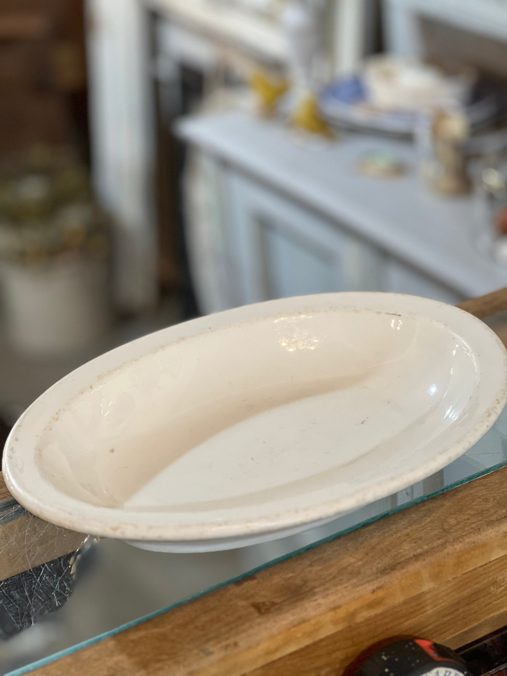 Vintage Ironstone Serving Dish Vegetable Deep Unique Depth Shenango China New Castle PA
