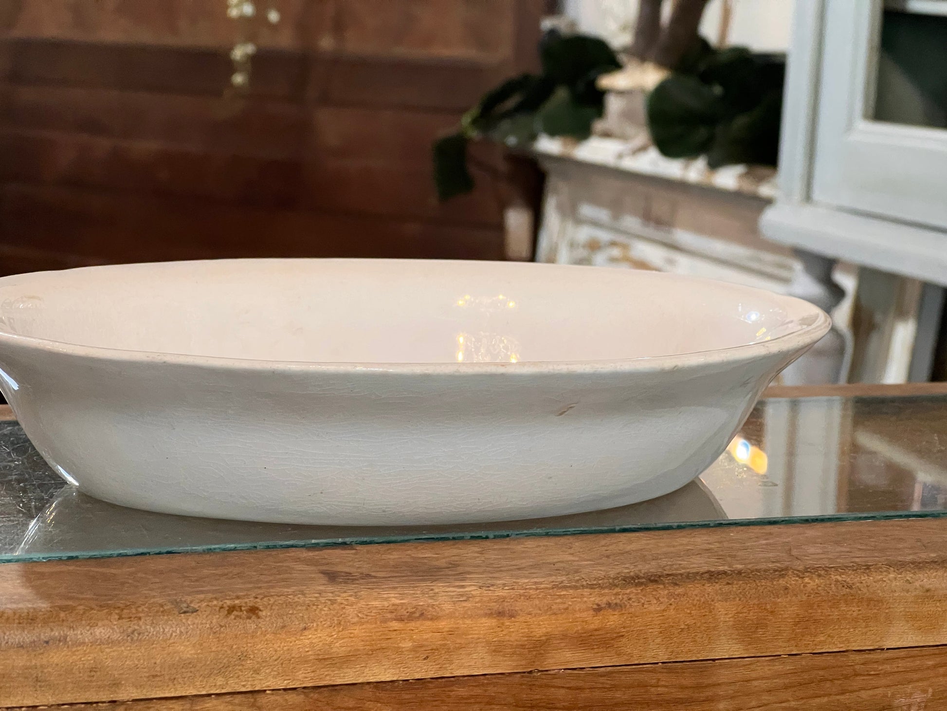 Vintage Ironstone Serving Dish Vegetable Deep Unique Depth Shenango China New Castle PA