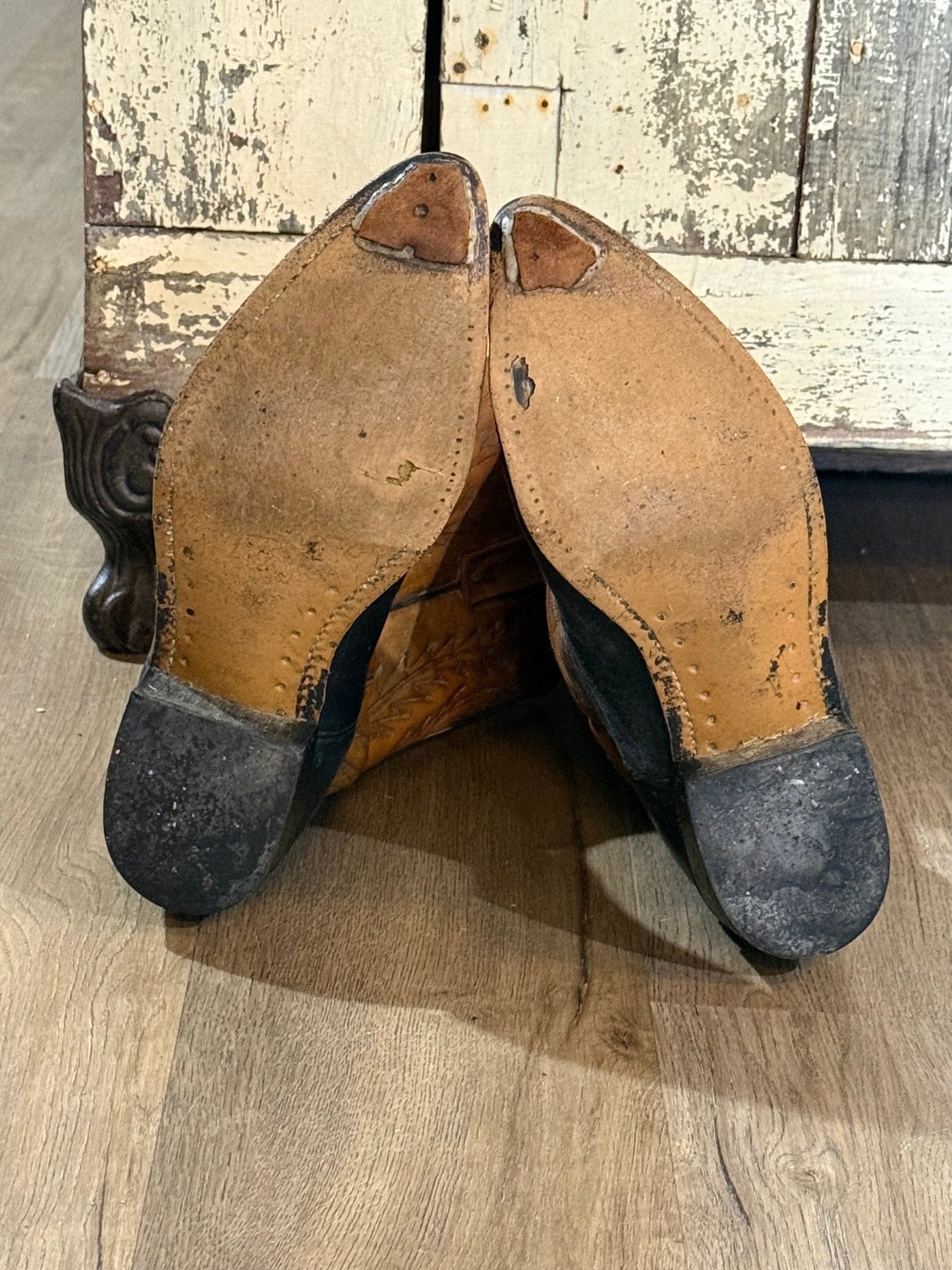 Vintage Justin Boots Two-Tone Western Cowboy Boots | Men's 9.5 B - The Mustard Seed Collection, The Seed