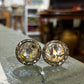 Vintage Large Faceted Crystal Halo Clip-On Earrings (1") - The Mustard Seed Collection, The Seed