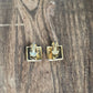 Vintage Mid-Century Black Enamel & Gold Tone Dandelion Clip-On Earrings