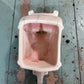 Vintage Mid-Century Ceramic Wheelbarrow Planter – Off-White Retro Kitsch Succulent Pot 