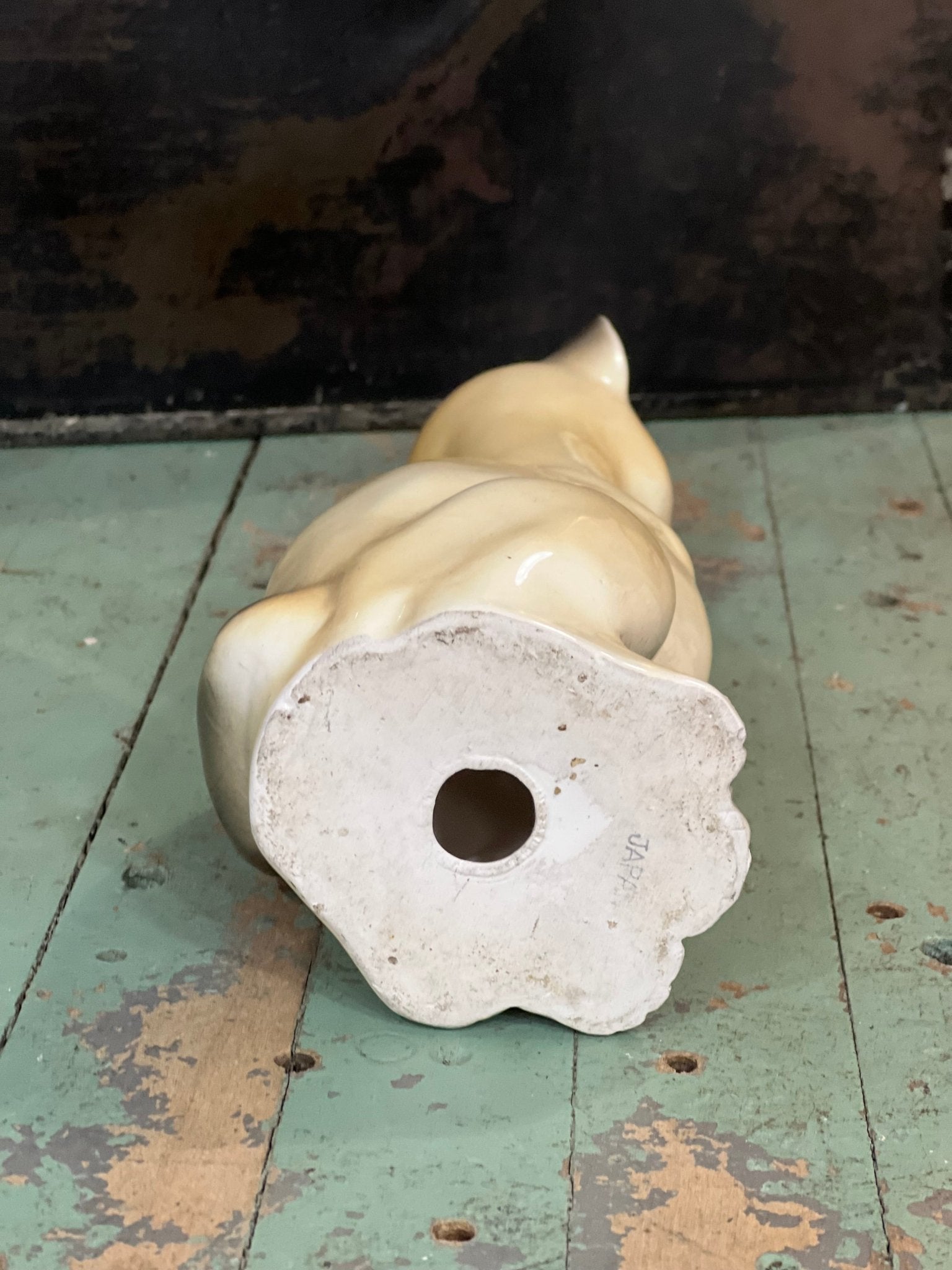 Vintage Mid-Century Modern Siamese Cat Ceramic Figurine – Retro Elongated Styling
