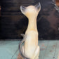 Vintage Mid-Century Modern Siamese Cat Ceramic Figurine – Retro Elongated Styling