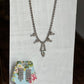 Vintage Mid-Century Rhinestone Festoon Necklace & Screw-Back Earrings Set
