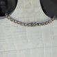 Vintage Mid-Century Rhinestone Tennis Chain & Geometric Pendant Necklace