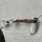 Vintage Mid-Century Signed West Germany Milk Glass Teardrop Fringe NecklaceNecklace