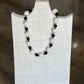 Vintage Mid-Century Unmarked Black and White Melon Glass Choker NecklaceNecklace