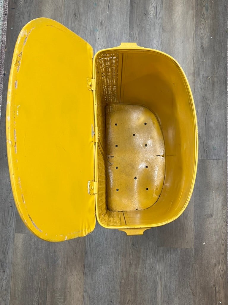 Vintage Mid-Century Woven Laundry Hamper - The Mustard Seed Collection, The Seed