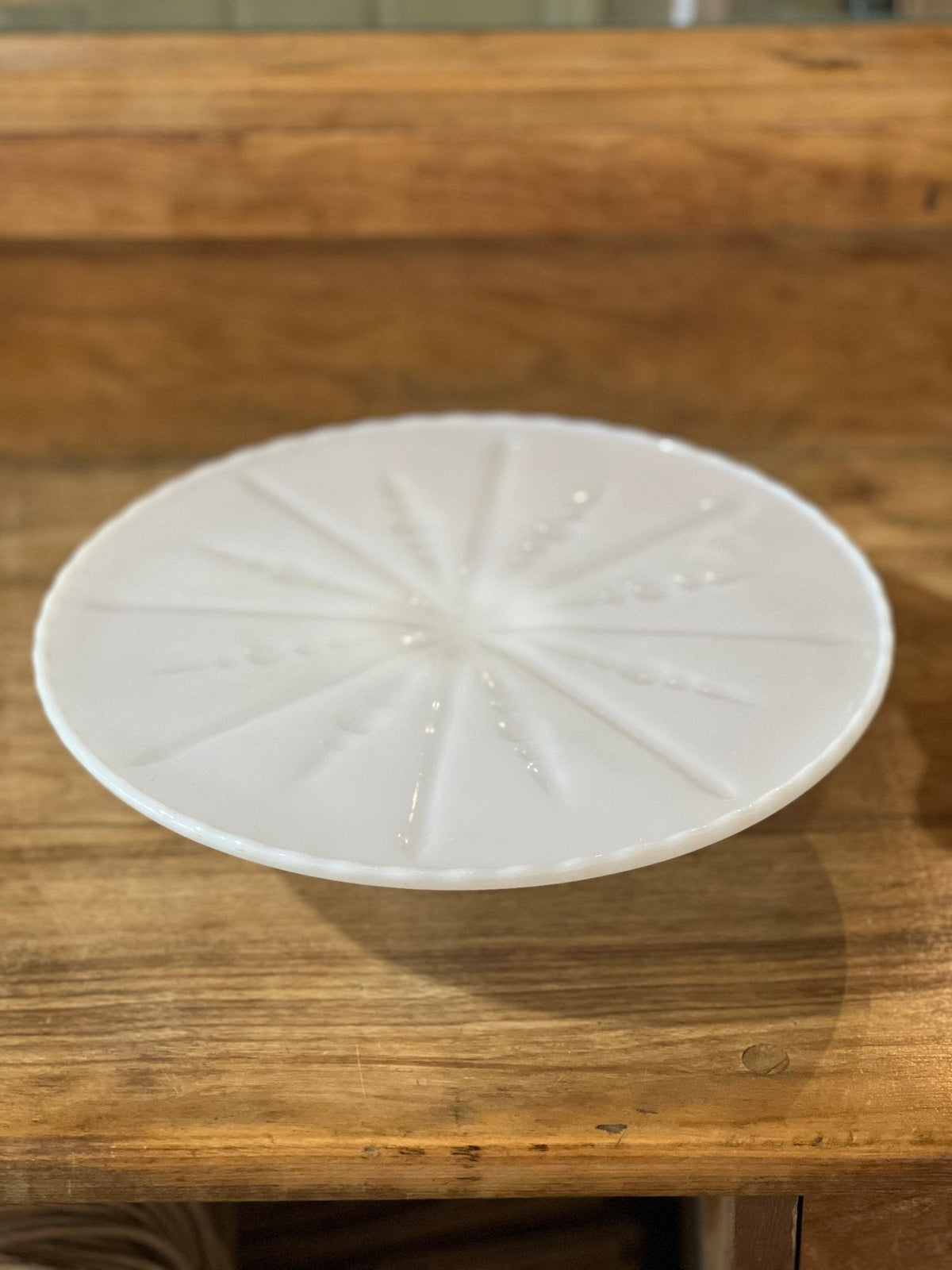 Vintage Milk Glass Cake Stand - The Mustard Seed Collection, The Seed
