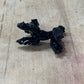 Vintage Miniature Black Art Glass Poodle Figurine – Mid-Century Modern Blown Glass Tiny Dog