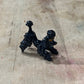 Vintage Miniature Black Art Glass Poodle Figurine – Mid-Century Modern Blown Glass Tiny Dog