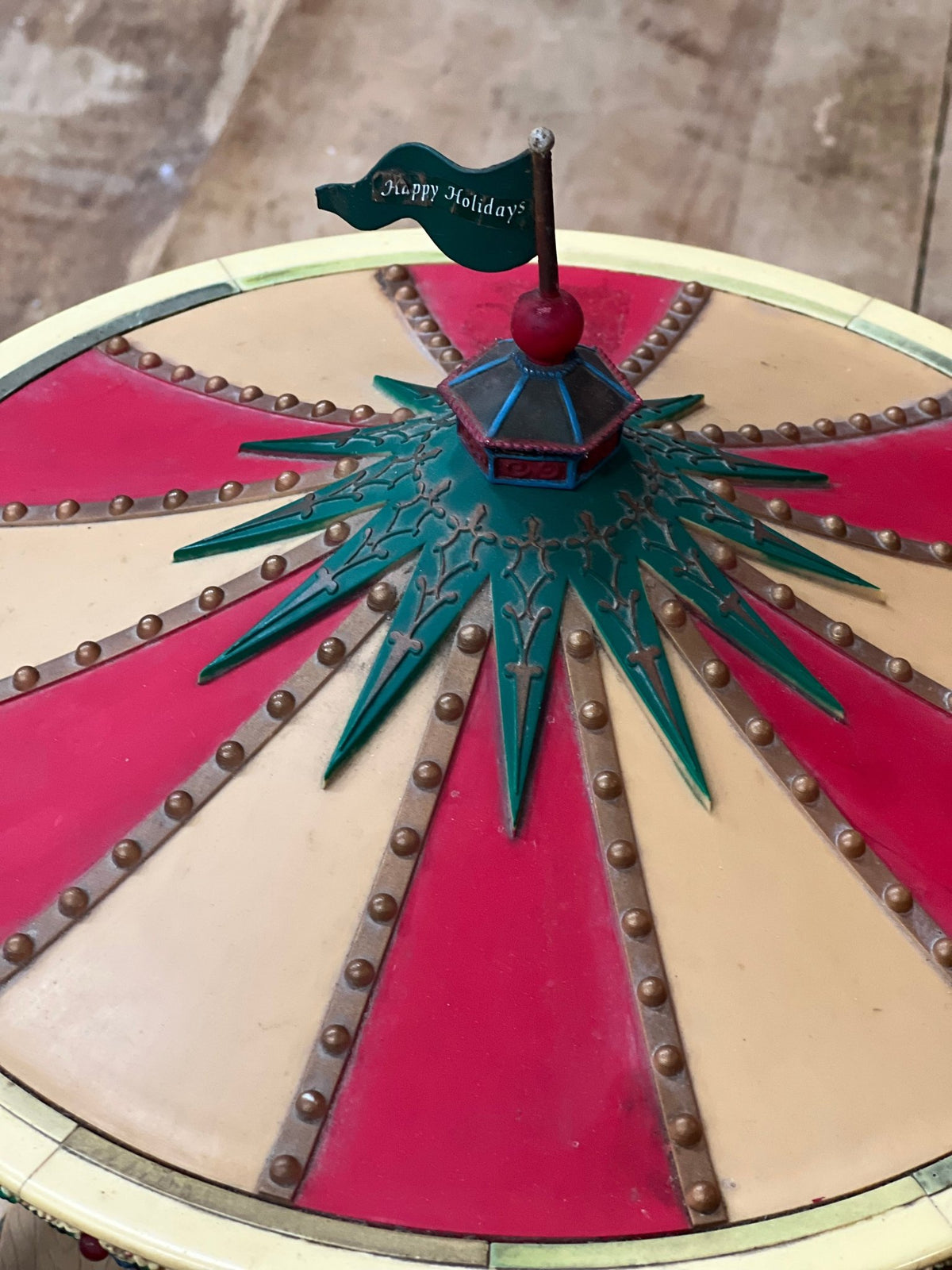 Vintage Mr. Christmas Holiday Fair Mechanical Carousel – TLC / Repair Special