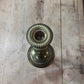 Vintage Neoclassical Fluted Brass Taper Candlestick Holder – 8" Elegant Brass Candle Stand - The Mustard Seed Collection, The Seed