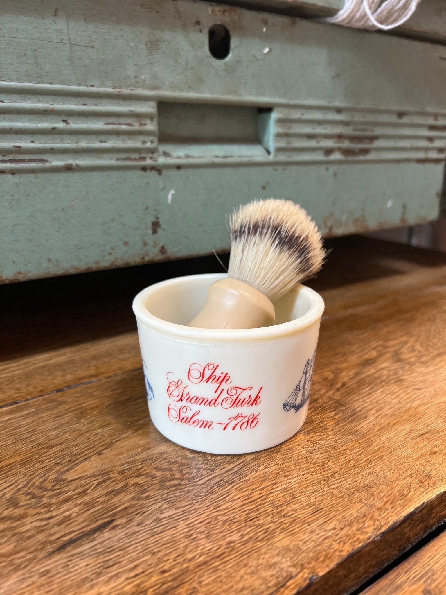 Vintage Old Spice Shaving Mug with Shaving Brush - The Mustard Seed Collection, The Seed