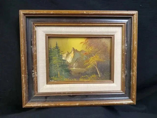 Vintage Original Oil Painting, Framed, Signed - The Mustard Seed Collection, The Seed
