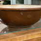 Vintage Pair of Salt Glazed Brown and White Harvest Bowls