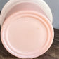 Vintage Peach Opal Glass Vanity Cosmetic Jar with Blue Rose Lid (2.5" x 2.75")trinket box