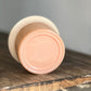 Vintage Peach Opal Glass Vanity Cosmetic Jar with Floral Lid (2.5" x 2.75")trinket box