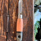 Vintage Peach Wooden Handle Serrated Fruit or Vegetable Peeler