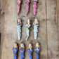 Vintage Pencil Angel Icicle Ornaments – Resin Christmas Tree Hanging Figurines (Sold Individually) - The Mustard Seed Collection, The Seed