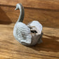 Vintage "Petites Choses" Heavy Die-Cast Metal Swanflower frog