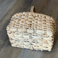 Vintage Primitive Split-Wood Gathering Basket with Handle 