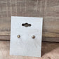 Vintage Retro Gold Rope Border Stud Earrings – 0.75" Swirled Terracotta Copper Enamel Post Earrings