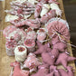 Vintage Russ Berrie Shabby Chic Pink Lace Christmas Ornaments - Sold Separately - The Mustard Seed Collection, The Seed
