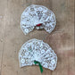 Vintage Russ Berrie White Lace Fan Christmas Ornaments - Set of 2 - The Mustard Seed Collection, The Seed