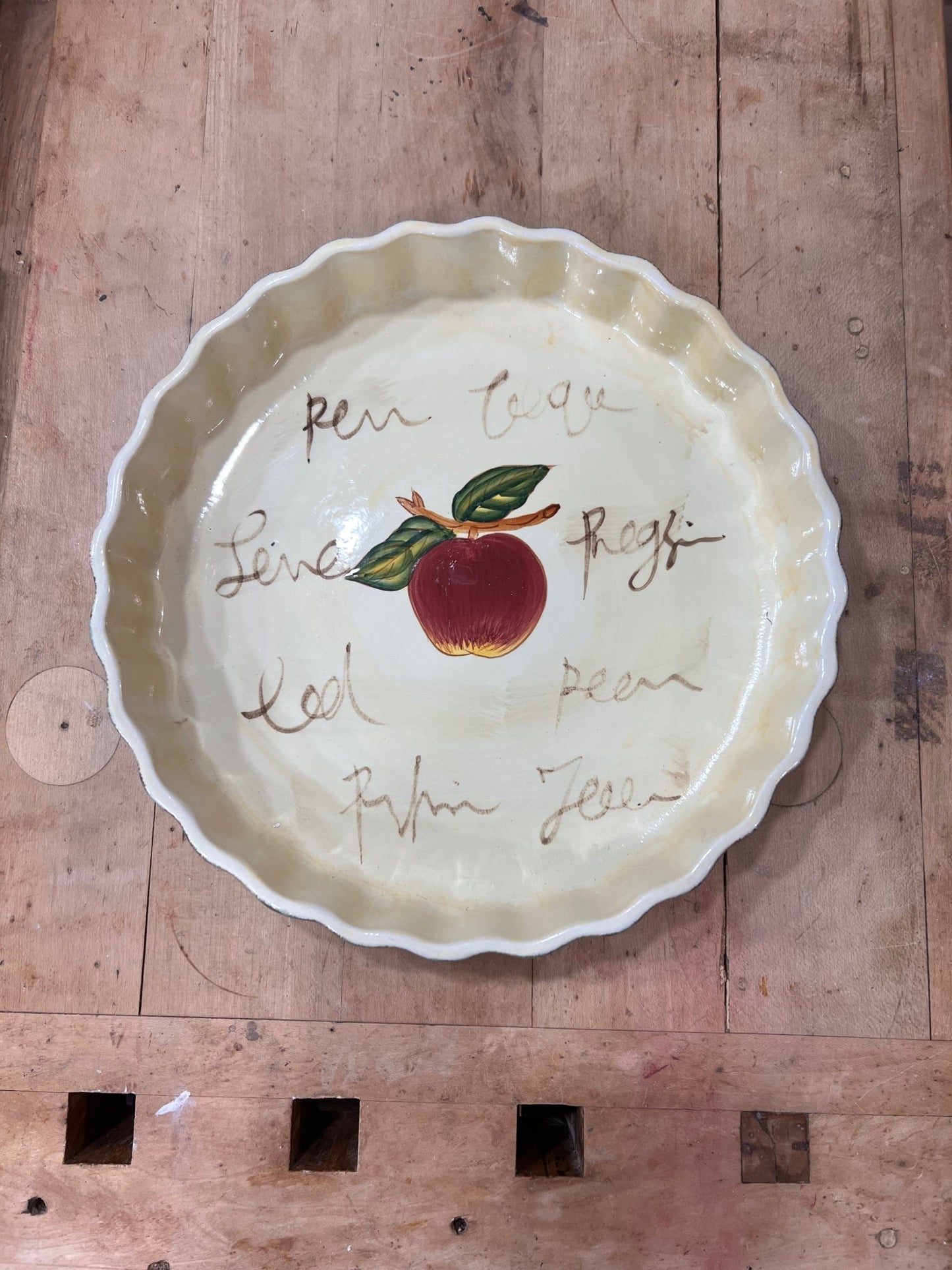 Vintage Rustic Stoneware Fluted Apple Tart & Pie Baking Dish - The Mustard Seed Collection, The Seed