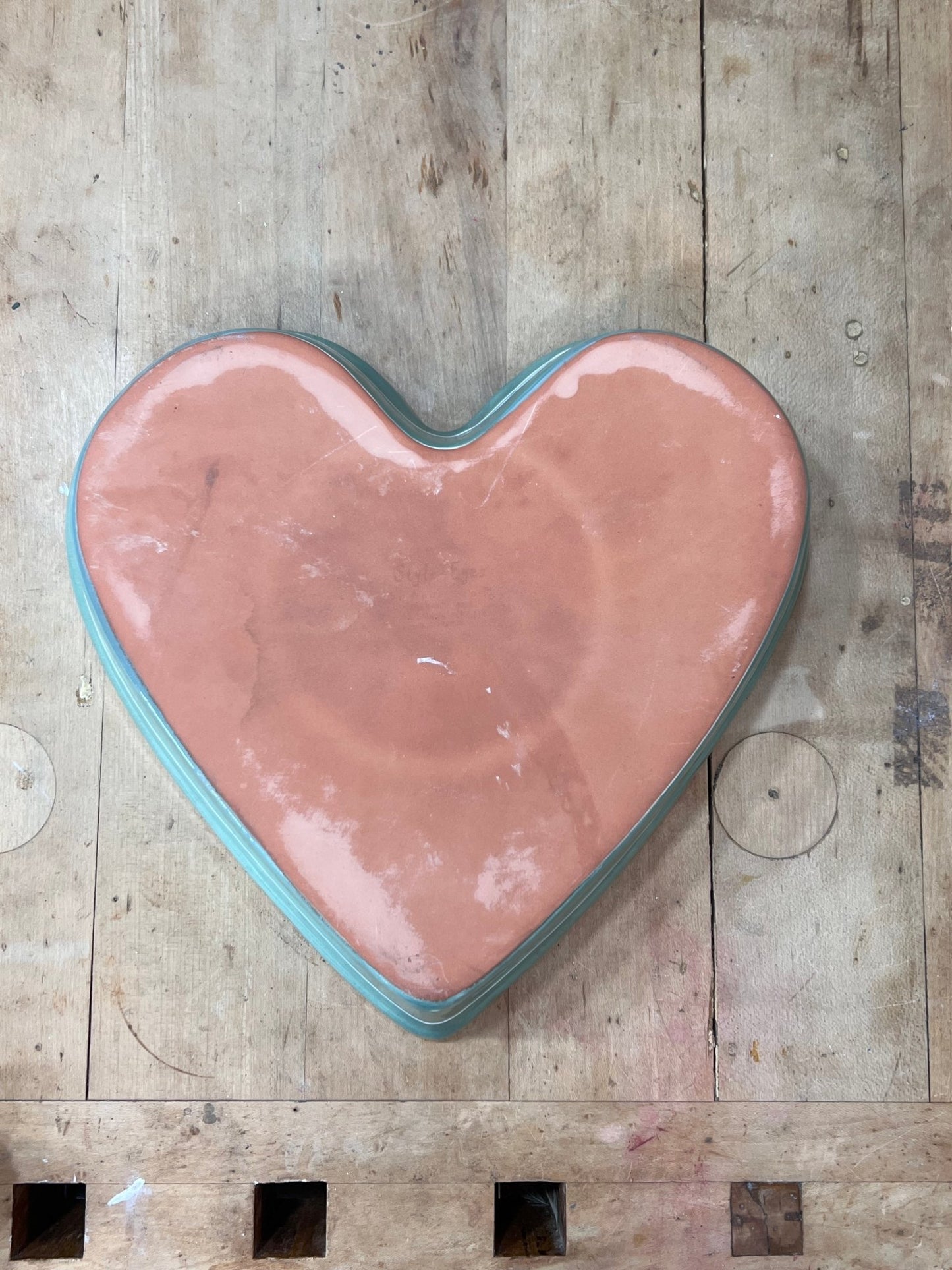 Vintage Rustic Stoneware Heart-Shaped Grape Baking & Serving Dish - The Mustard Seed Collection, The Seed