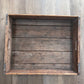 Vintage Rustic Wooden Crate Tray / Shallow Industrial Factory ToteBox