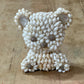 Vintage Seashell Teddy Bear Figurine White